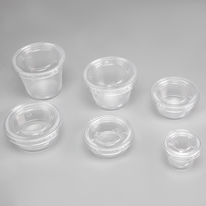 0.5 oz Clear or Black PP Plastic Sauce Cup