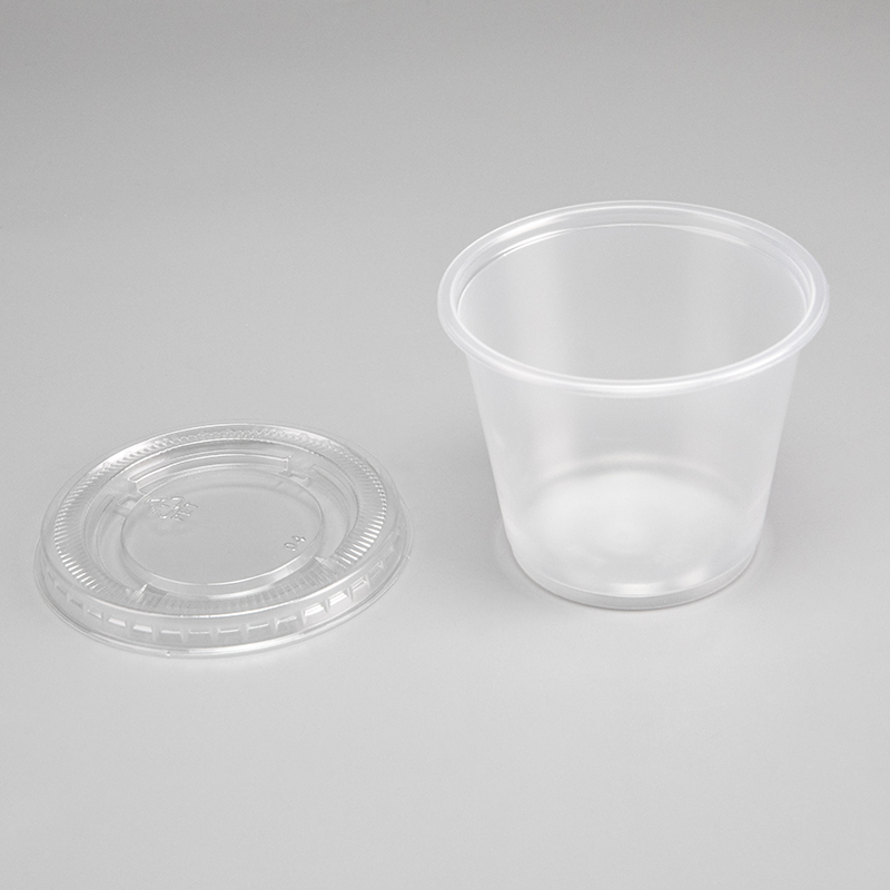 5.5oz Clear or Black PP Plastic Sauce Cup