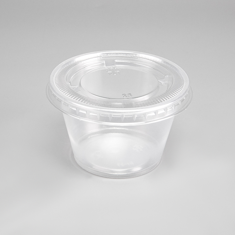 4oz Clear or Black PP Plastic Sauce Cup