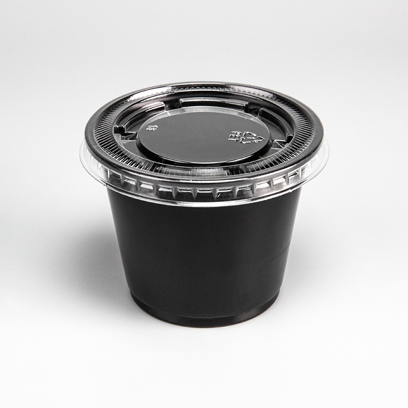 5.5oz Clear or Black PP Plastic Sauce Cup