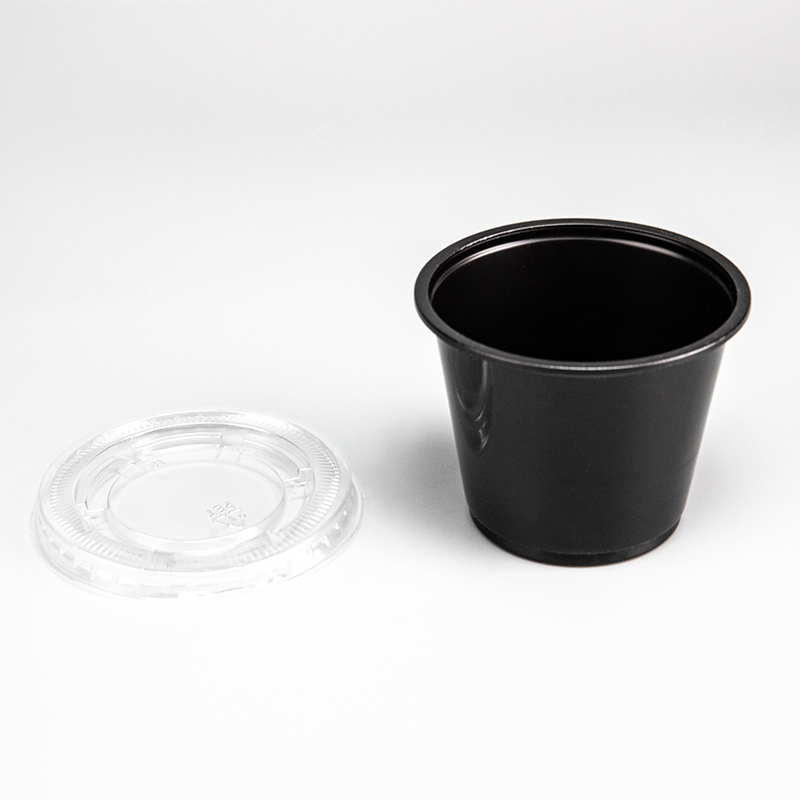 5.5oz Clear or Black PP Plastic Sauce Cup