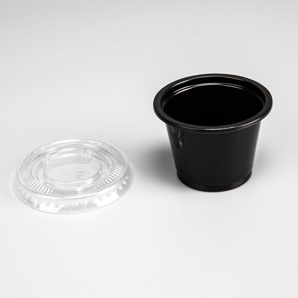 0.5 oz Clear or Black PP Plastic Sauce Cup